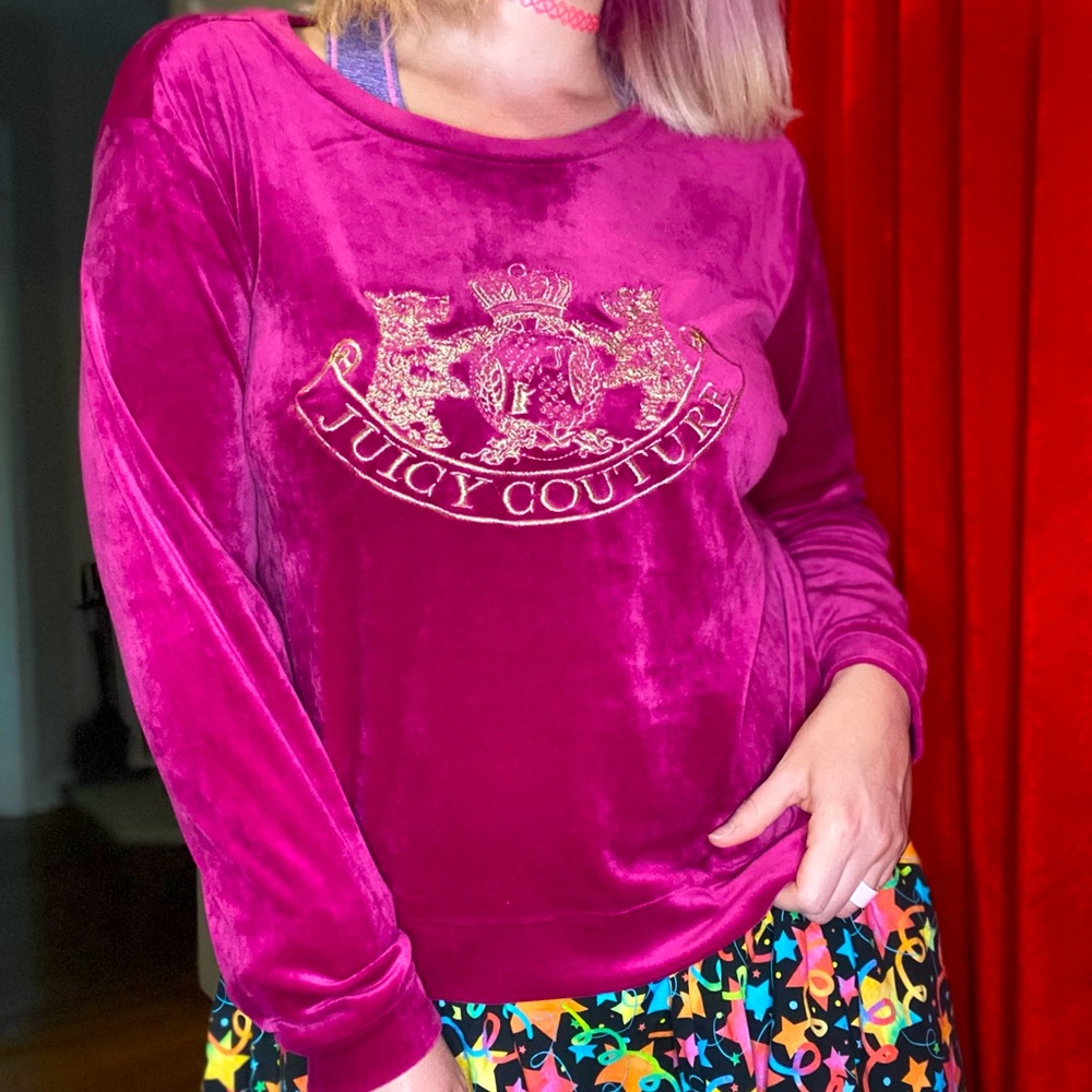 💝Velvet juicy couture long sleeve pajama top💝